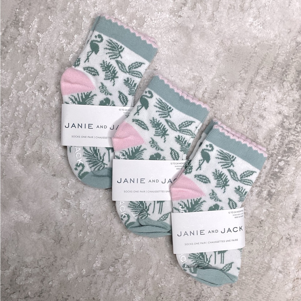 Janie and Jack size 24 months set of three pairs of socks